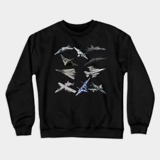 F22 Raptor F18 Hornet F14 Tomcat F15 Eagles US Fighter Jets Crewneck Sweatshirt